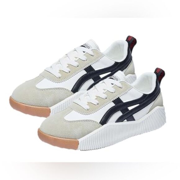 De Florance DF classic Sneakers in black/beige - M8.5/W9.5 - Picture 1 of 16